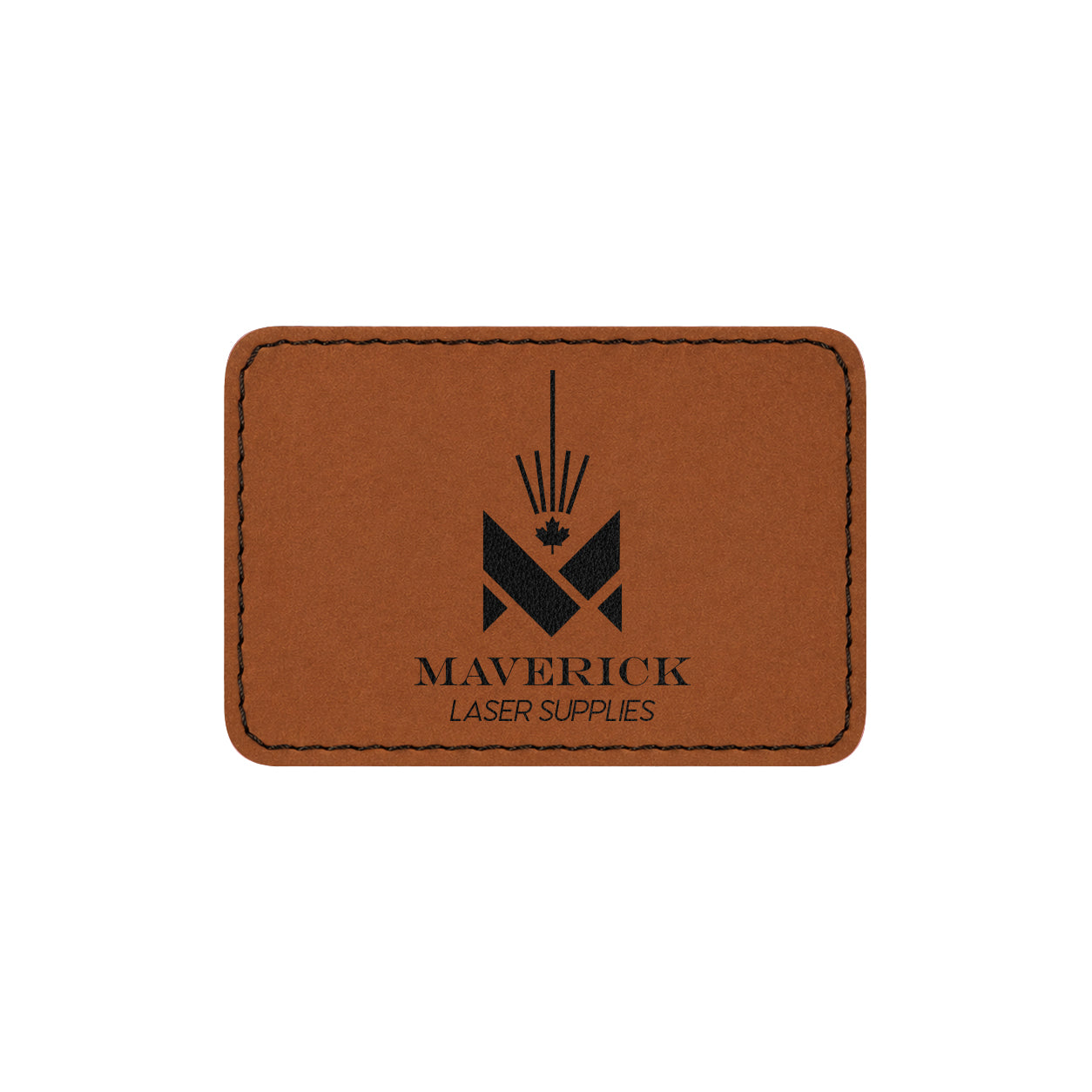 Lasereable Leatherette Rectangle Patch With Adhesive Blanks 3x2"