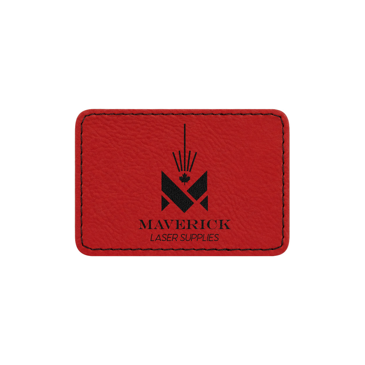 Lasereable Leatherette Rectangle Patch With Adhesive Blanks 3x2"