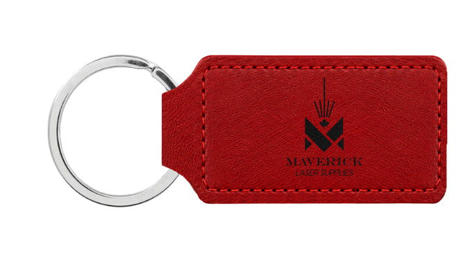 Lasereable Leatherette Rectangular Bottle Opener Keychain Blank