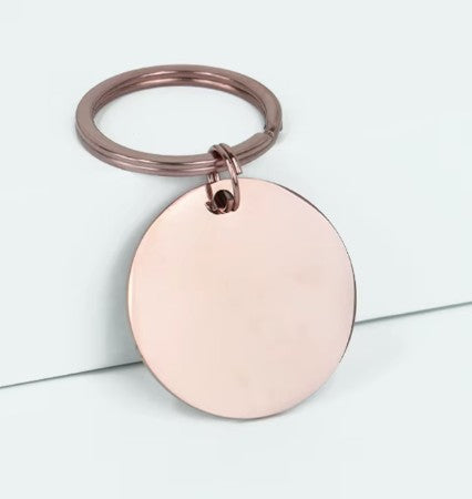 Stainless Steel Round Keychain Blanks
