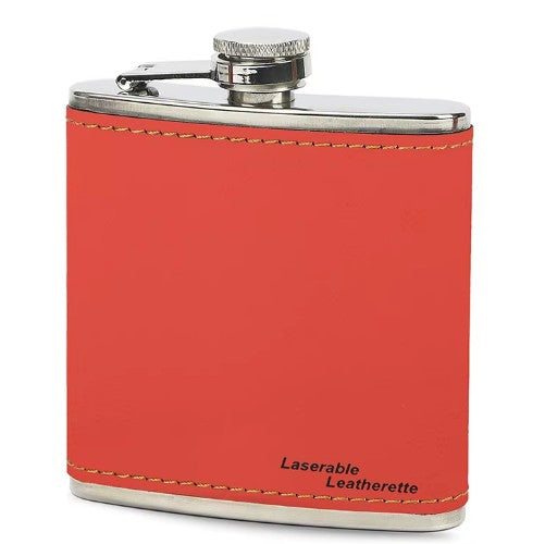*Preorder* 6 oz Hip Flask | Stainless Steel | Leatherette | Blanks