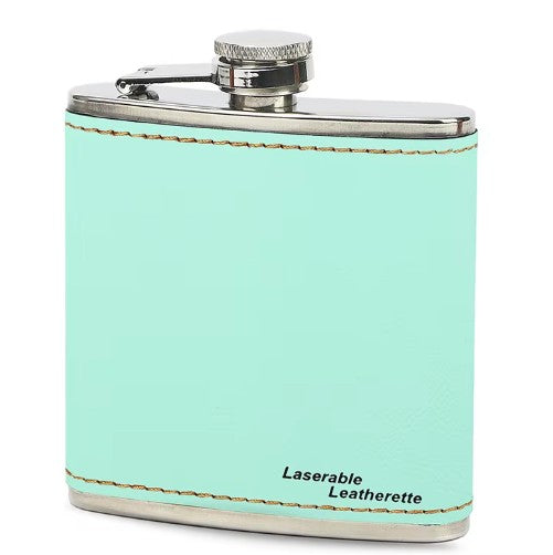 *Preorder* 6 oz Hip Flask | Stainless Steel | Leatherette | Blanks