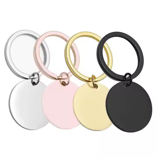 Stainless Steel Round Keychain Blanks