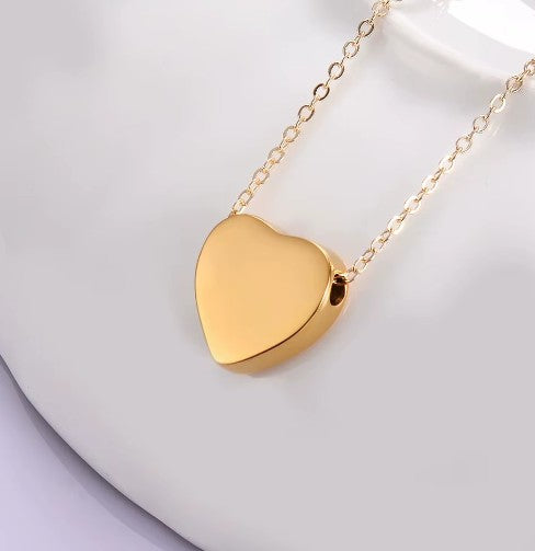 Stainless Steel Heart Urn Necklace Laser Engraving Blanks