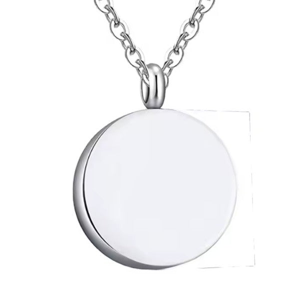 Stainless Steel Round Urn Necklace Laser Engraving Blanks