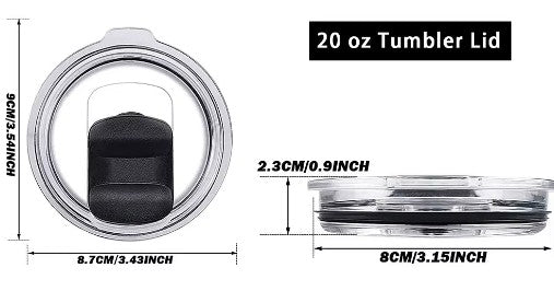 Magnetic Slide Lid For 20 oz & 30 oz Tumblers