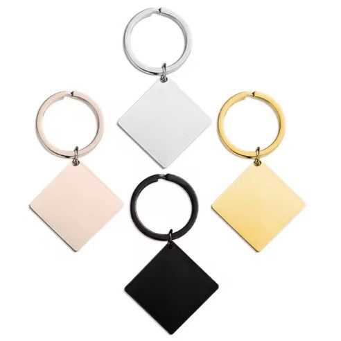 *Preorder* Stainless Steel Diamond Keychain Blanks