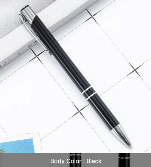 Metal Click-Action Pen Blank 1mm Black Ink