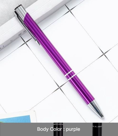 Metal Click-Action Pen Blank 1mm Black Ink