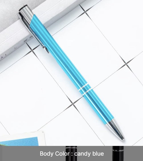 Metal Click-Action Pen Blank 1mm Black Ink