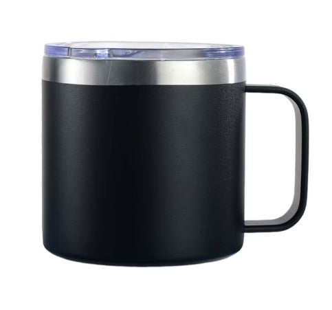 14 oz Stainless Steel Coffee Mug With Handle | Powder Coated | Laser Engraving Blank