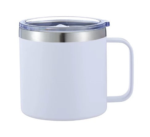 14 oz Stainless Steel Coffee Mug With Handle | Powder Coated | Laser Engraving Blank