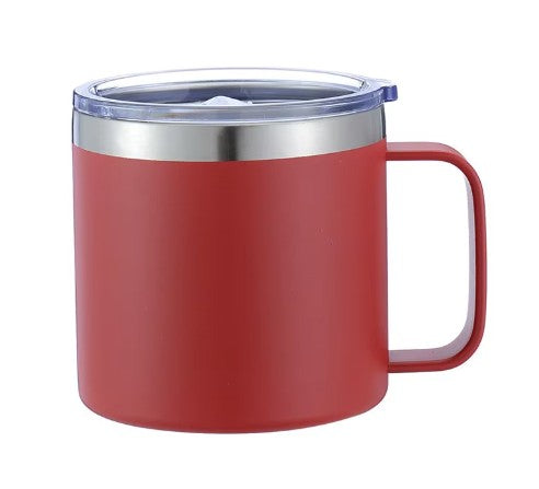 14 oz Stainless Steel Coffee Mug With Handle | Powder Coated | Laser Engraving Blank