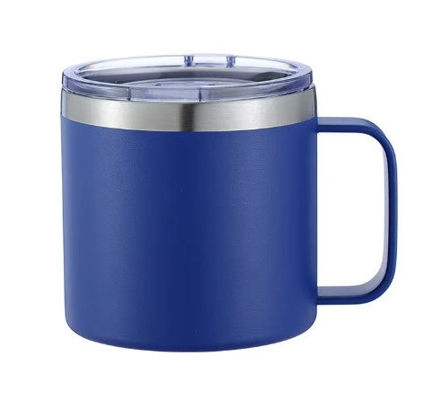 14 oz Stainless Steel Coffee Mug With Handle | Powder Coated | Laser Engraving Blank