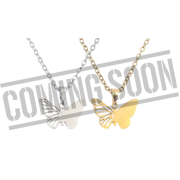 Stainless Steel Butterfly Necklace Laser Engraving Blanks