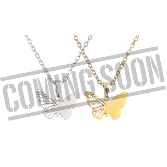 Stainless Steel Butterfly Necklace Laser Engraving Blanks