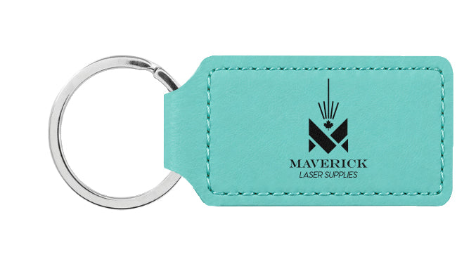 Lasereable Leatherette Rectangular Bottle Opener Keychain Blank