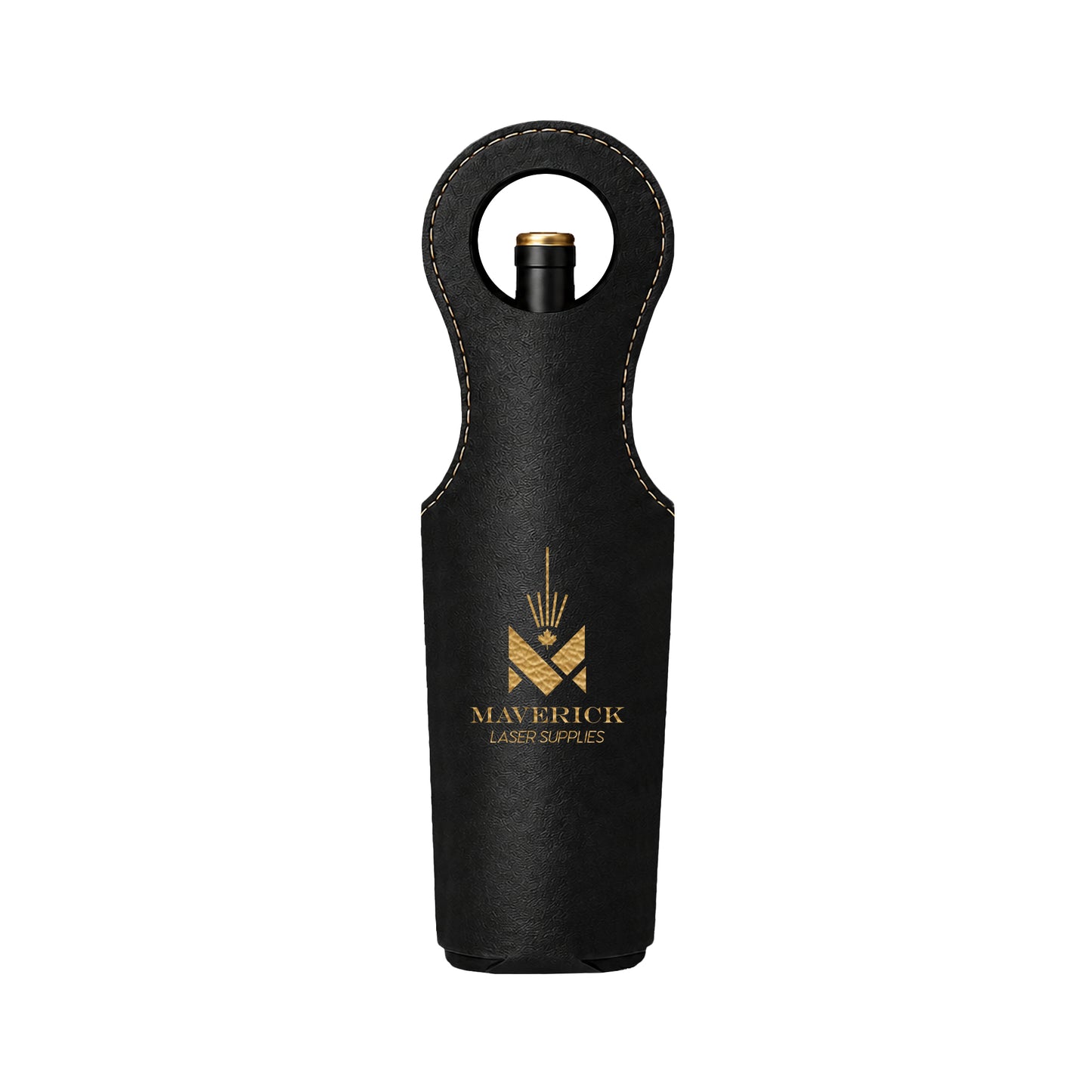 Lasereable Leatherette Wine Bottle Holder Tote Blank