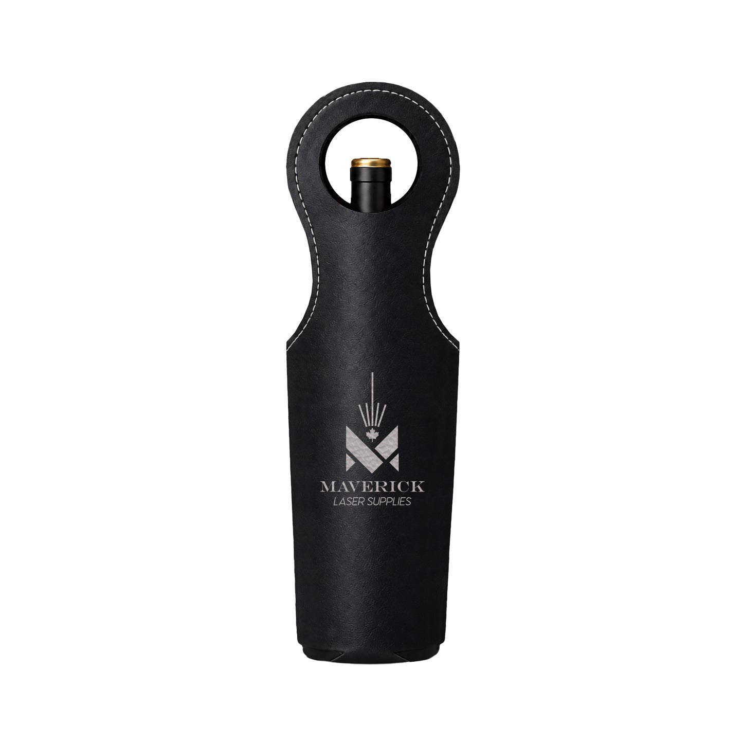 Lasereable Leatherette Wine Bottle Holder Tote Blank