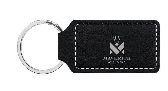 Lasereable Leatherette Rectangular Bottle Opener Keychain Blank