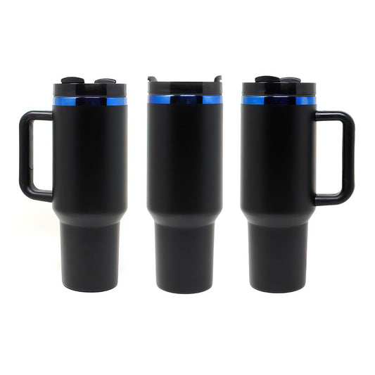 Stainless Steel Blue/Purple Plated 40 oz H2.0 Tumblers With Handle - Laser Engraving Blank