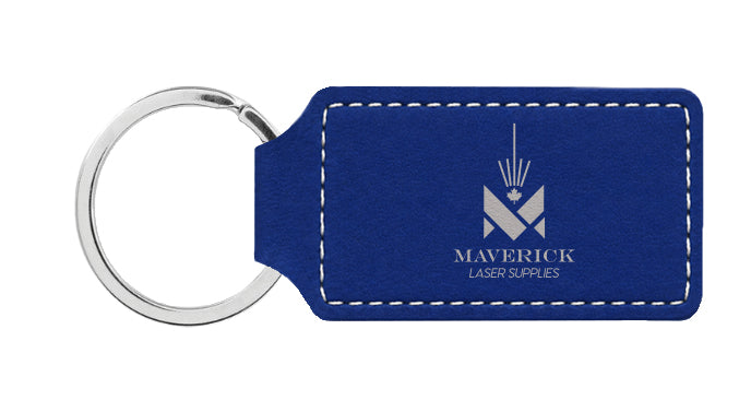 Lasereable Leatherette Rectangular Bottle Opener Keychain Blank