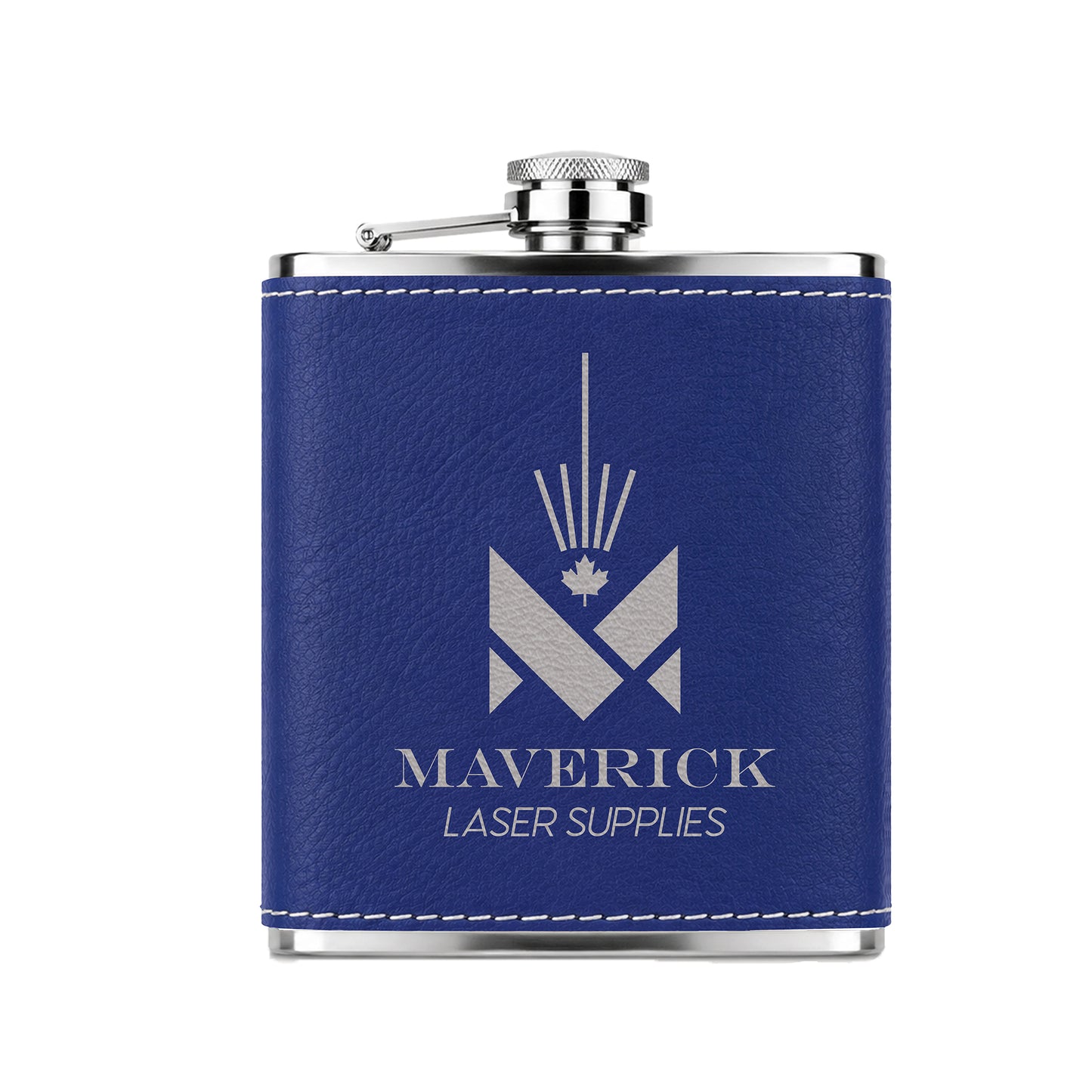 Laserable Leatherette 6 oz Hip Flask Blank