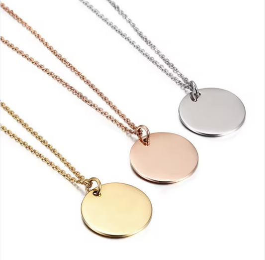 Stainless Steel Round Necklace Blanks *COMING SOON*