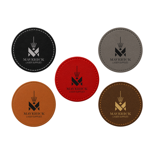 Lasereable Leatherette Round 4" Coaster Blank