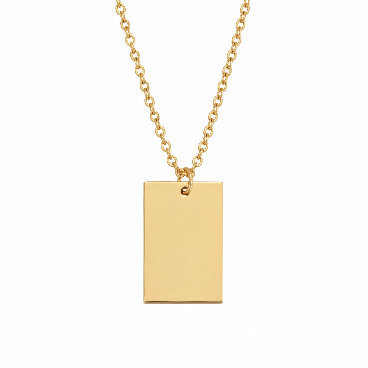Stainless Steel Rectangle Necklace Laser Engraving Blanks