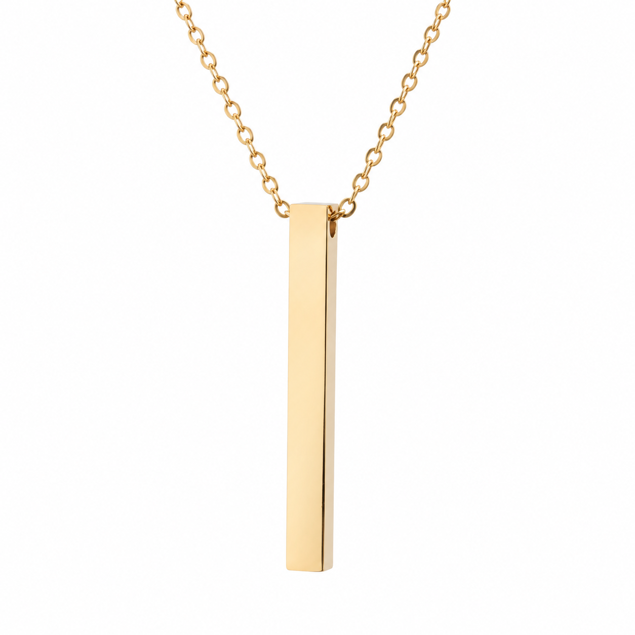 Stainless Steel Vertical Bar Necklace Laser Engraving Blanks