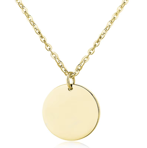 Stainless Steel Round Necklace Blanks