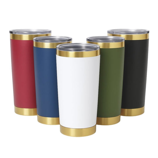 20 oz | Stainless Steel Gold Plated | Powder Coated | Tumbler Blanks