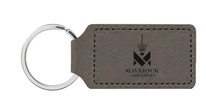 Lasereable Leatherette Rectangular Bottle Opener Keychain Blank