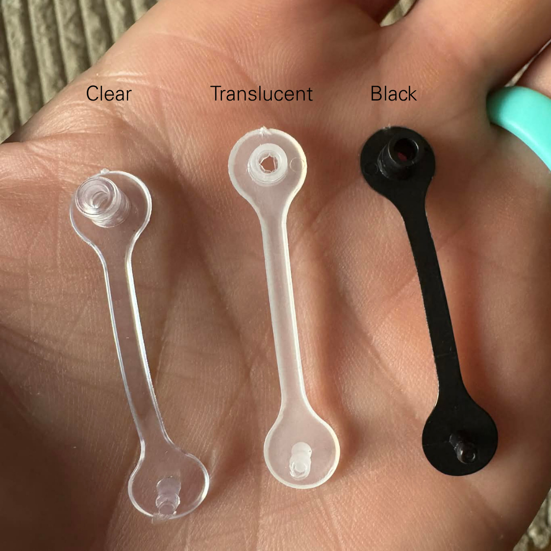 Plastic Keychain Snaps - Translucent White