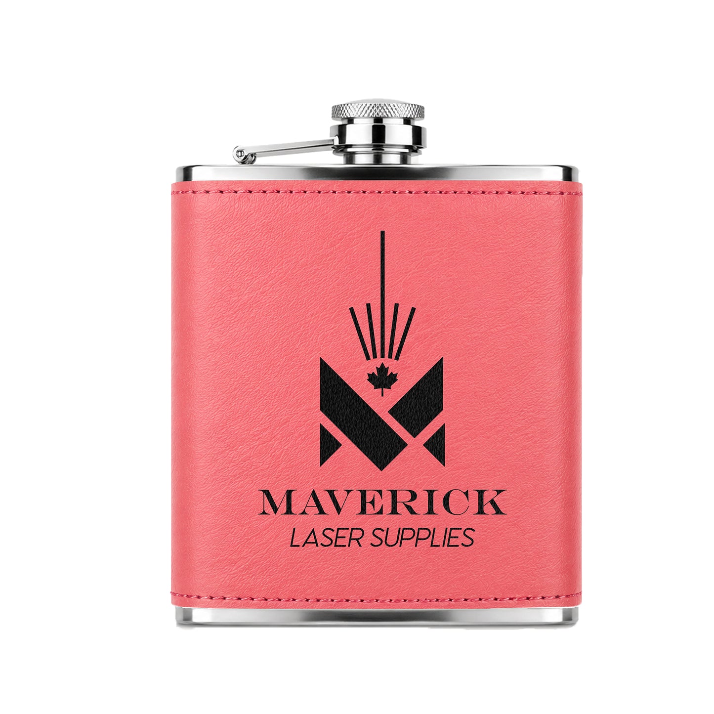 Laserable Leatherette 6 oz Hip Flask Blank