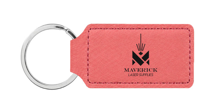 Lasereable Leatherette Rectangular Bottle Opener Keychain Blank