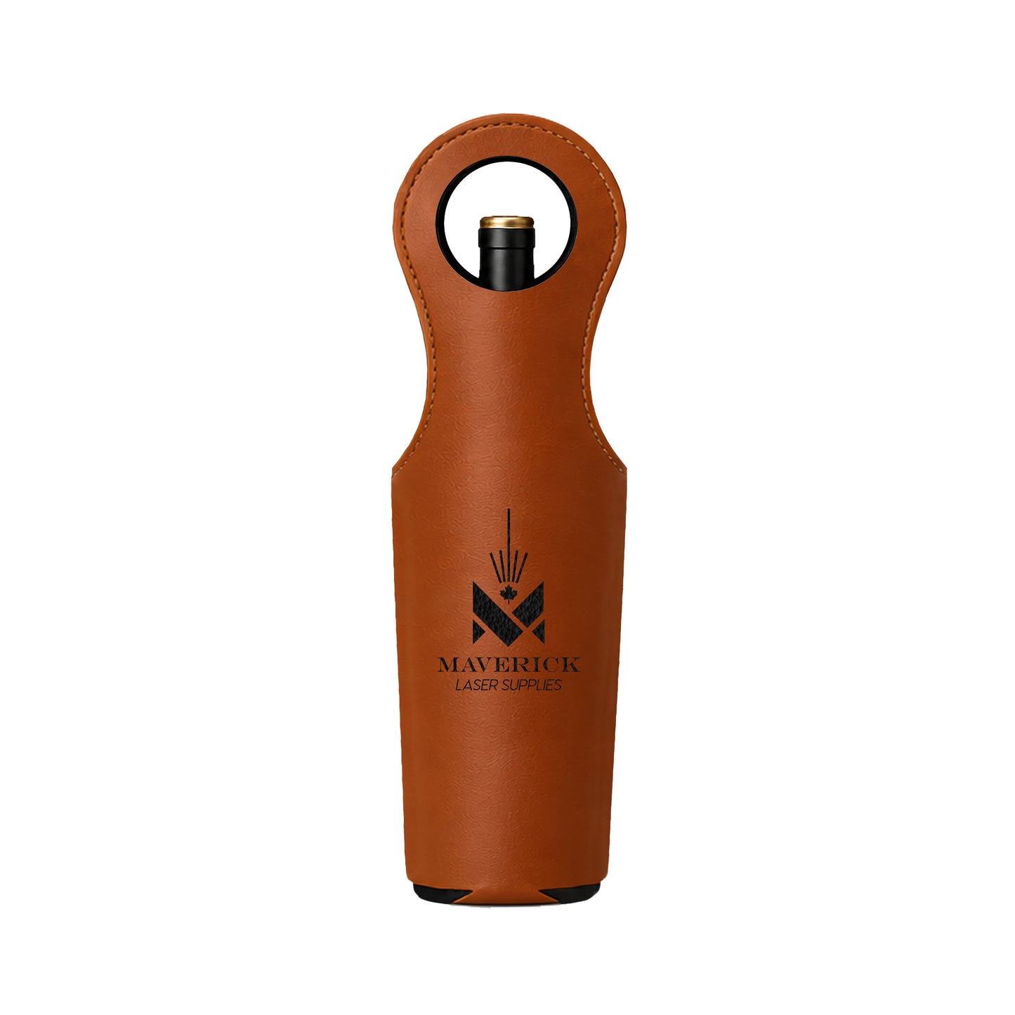 Lasereable Leatherette Wine Bottle Holder Tote Blank