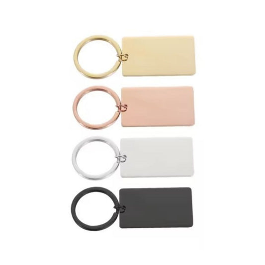 *Preorder* Stainless Steel Rectangle Keychain Blanks