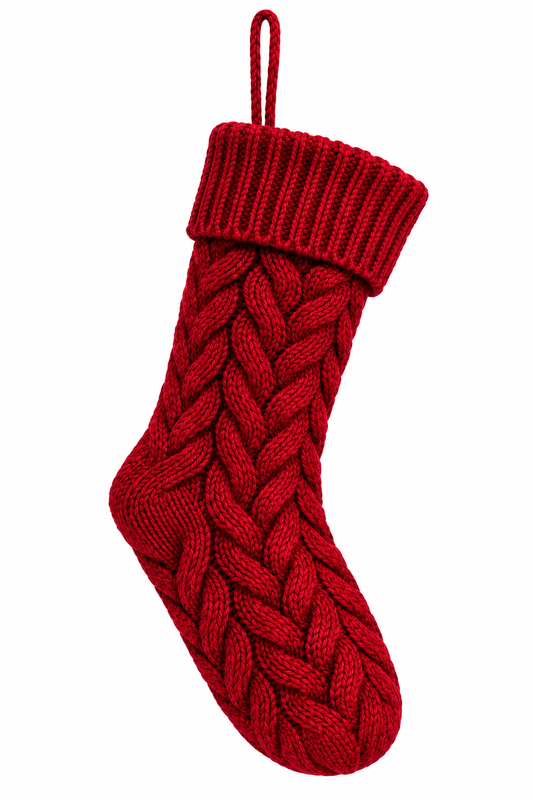 Cozy Cable-Knit Christmas Stocking Blanks