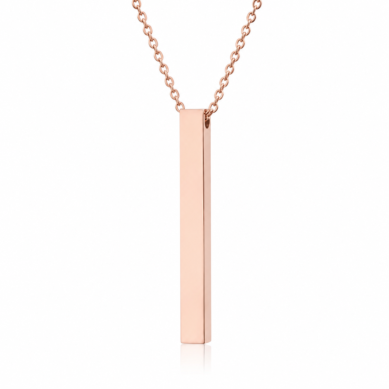 Stainless Steel Vertical Bar Necklace Laser Engraving Blanks