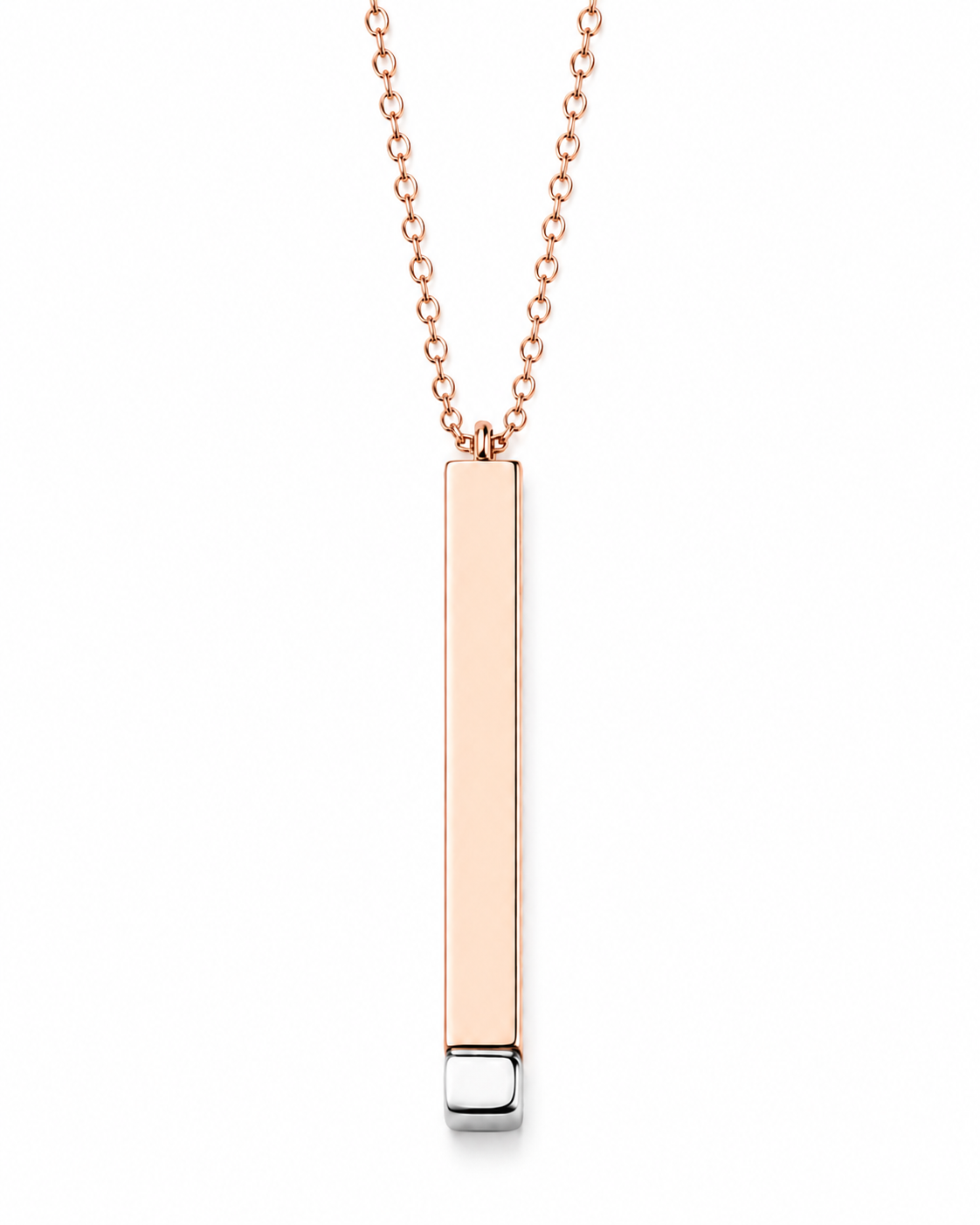 Stainless Steel Necklace | Hidden Message Vertical Bar | Laser Engraving Blank