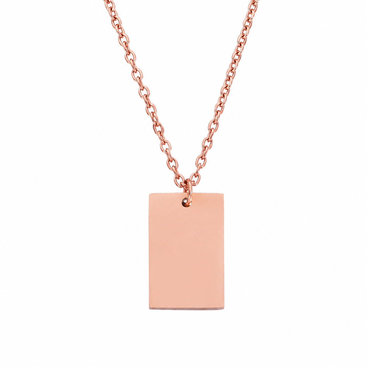 Stainless Steel Rectangle Necklace Laser Engraving Blanks