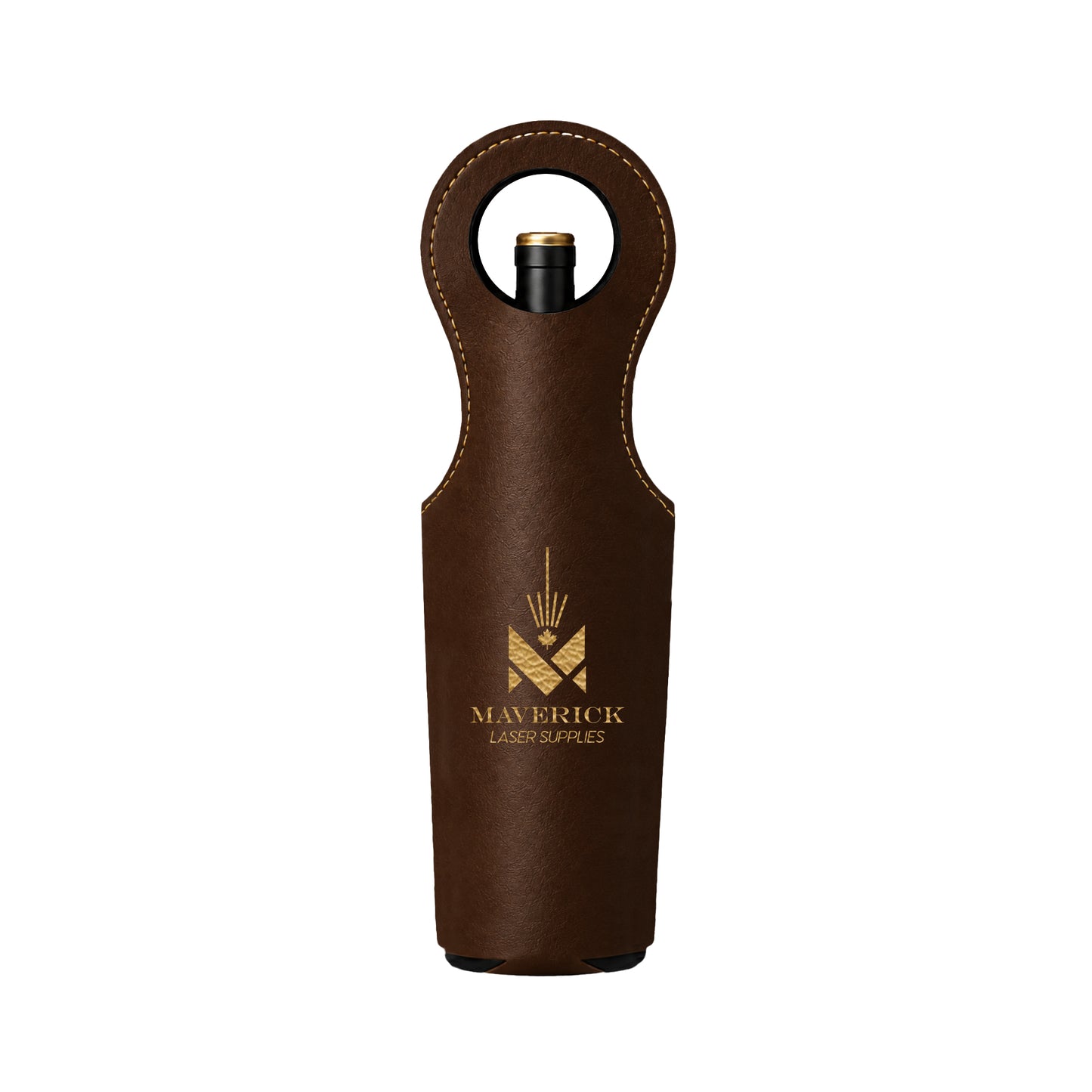 Lasereable Leatherette Wine Bottle Holder Tote Blank