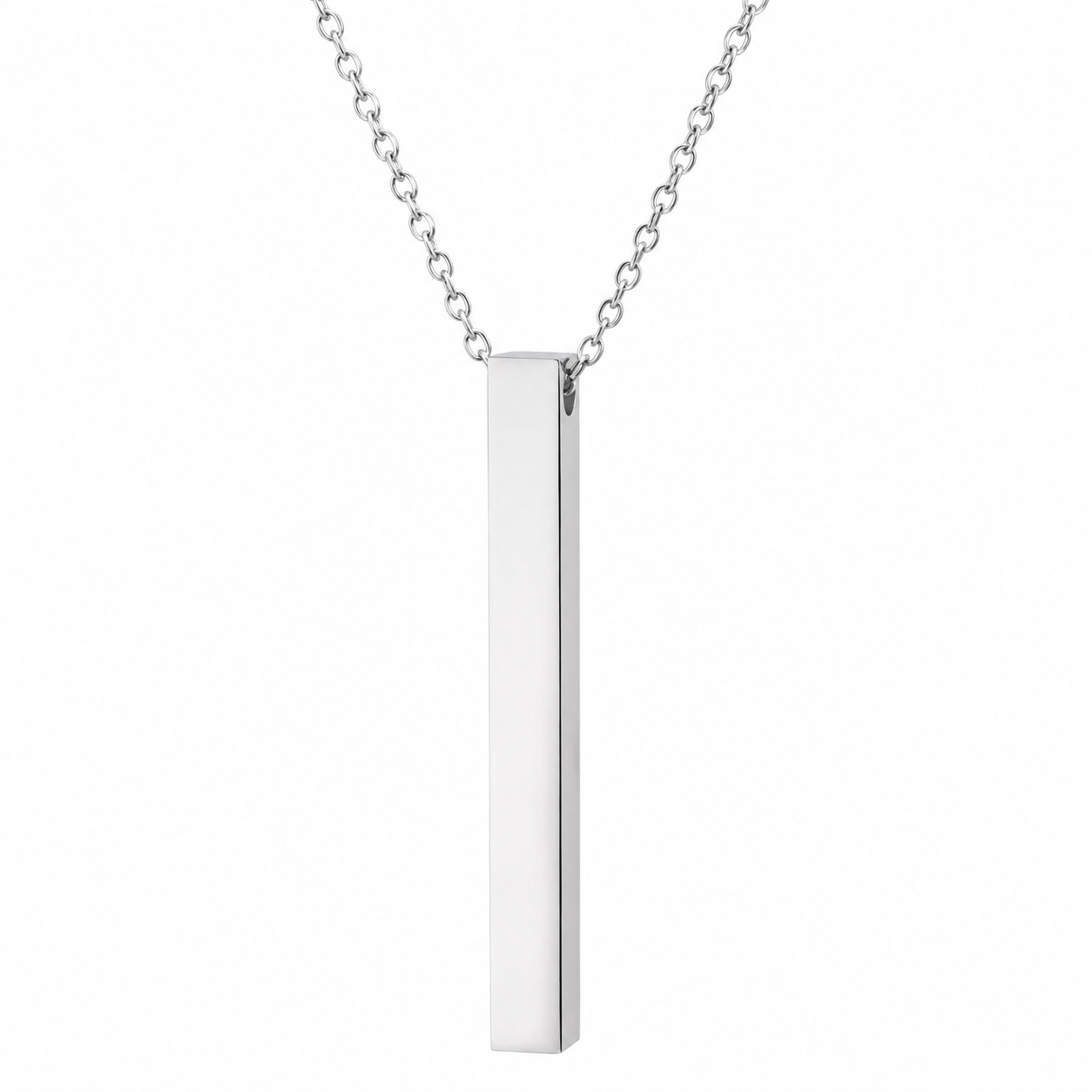 Stainless Steel Vertical Bar Necklace Laser Engraving Blanks