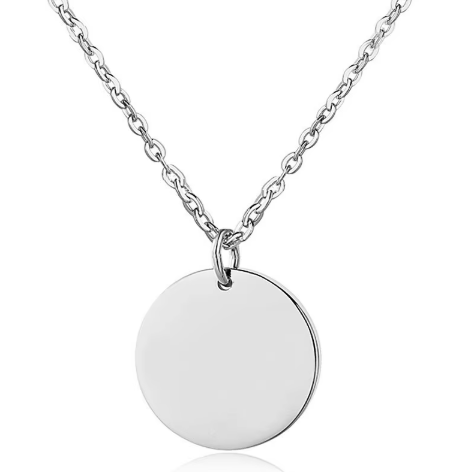 Stainless Steel Round Necklace Blanks