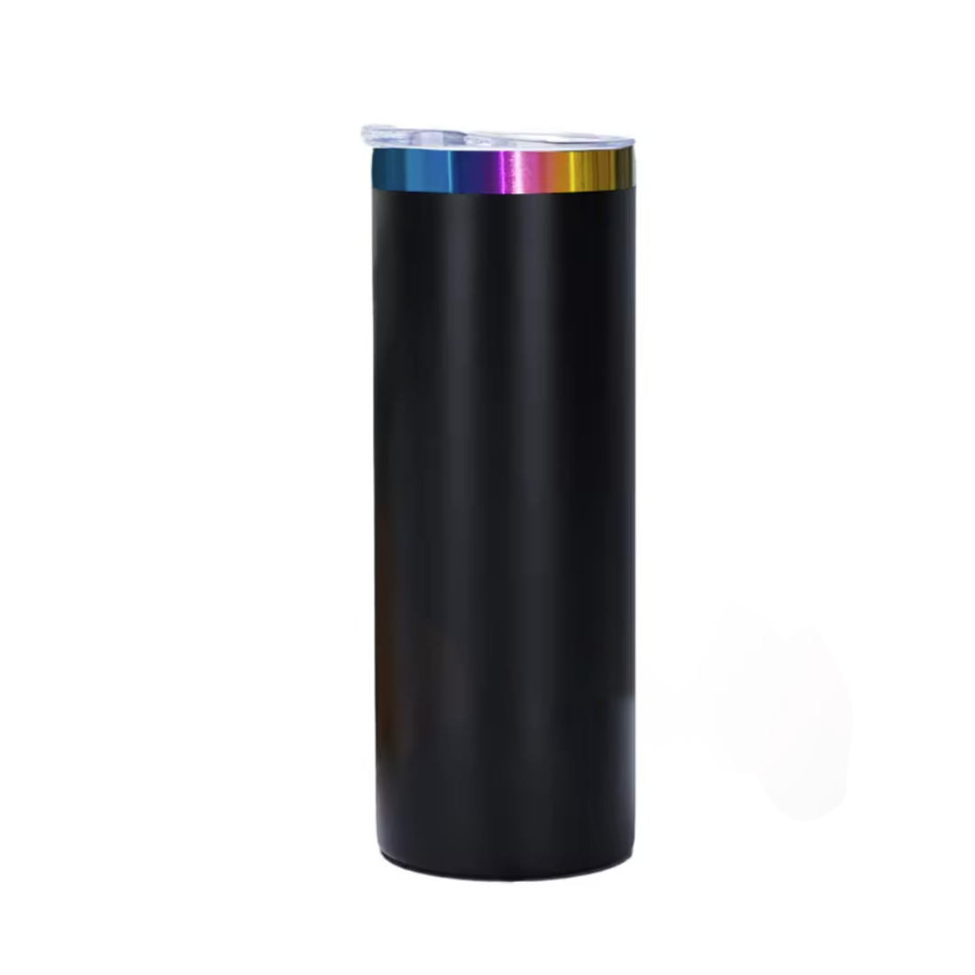 Stainless Steel Rainbow Plated 20 Oz Skinny Tumbler - Laser Engraving Blanks