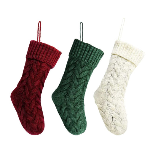 *Preorder* Cozy Cable-Knit Christmas Stockings