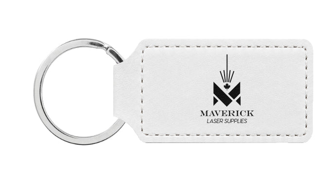 Lasereable Leatherette Rectangular Bottle Opener Keychain Blank