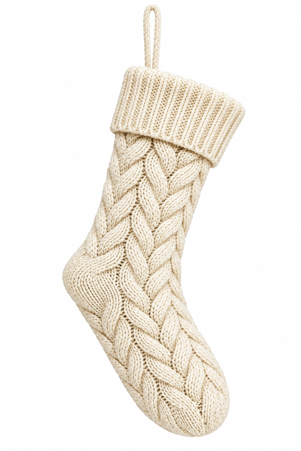 Cozy Cable-Knit Christmas Stocking Blanks